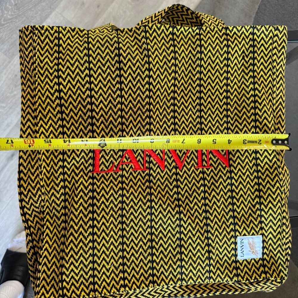 Lanvin Cotton Tote Bag, X Future Curb, Yellow Black - Picture 13 of 15